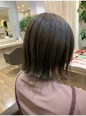 ボブ×ラベンダーグレージュカラー