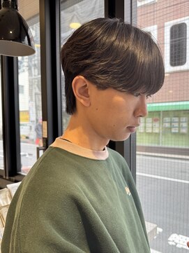 パーク(PAAQ) ニュアンスパーマシースルマッシュ毛流れパーマメンズカット