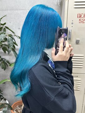 水色カラー/ハイトーン/派手髪