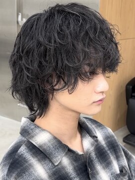 フィフス(fifth) 原宿緩めシャドウパーマルーズパーマメンズカットマッシュウルフ