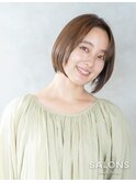 朝ラク美フォルムボブ／白髪ぼかし