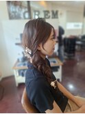 アプリコットオレンジウエディング×編み下ろし9.5