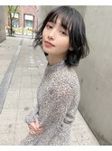 丸みシルエットが大人可愛い内巻きボブ　担当大山
