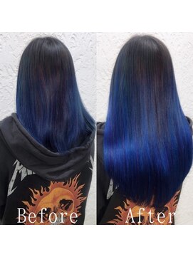 エクステ専門店あるじゃんすー 宇都宮店 ブルーベリーMIX#シールエクステ#グラデーションカラー#宇都宮