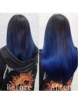 エクステ専門店あるじゃんすー 宇都宮店 ブルーベリーMIX#シールエクステ#グラデーションカラー#宇都宮