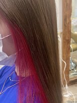 ネオリーブアオバ 高田馬場店(Neolive aoba)&nbsp;ピンクで作るイヤリングカラー　　塩基性カラー