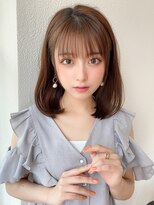 20代30代40代大人かわいいボブ フェザーバング カーキグレージュ