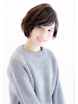 デイジー インデックスヘア 大島店(DAISY index hair) マッシュショートボブ/フェザーバング/カーキグレージュ