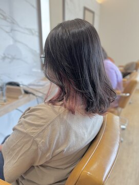 ラポールヘアー(rapport hair) 顔周りレイヤー×インナーピンク＊