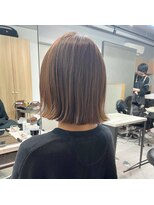 ソワ 錦糸町(soi)&nbsp;外ハネ_ハイトーンカラー_前髪パーマ_ぱっつん前髪