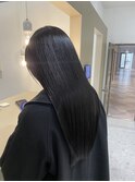 【美髪縮毛矯正で再現性100%な艶髪】暗髪カラーで清楚な後ろ姿に