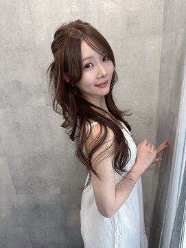 ラベル 渋谷(LAVEL) 大人かわいいハーフアップ/レイヤーカット/ヘアアレンジ