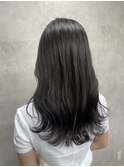 ホワイトグレージュミニウルフチェリーブラウンデジタルパーマ