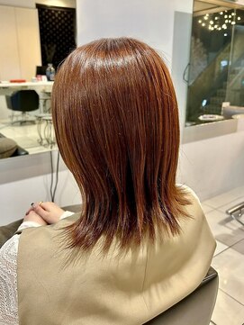 ノア(no_a) オレンジベージュ×外ハネミディアム