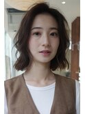 海外ボブレイヤーボブ重めボブボブパーマ表参道青山30代40代