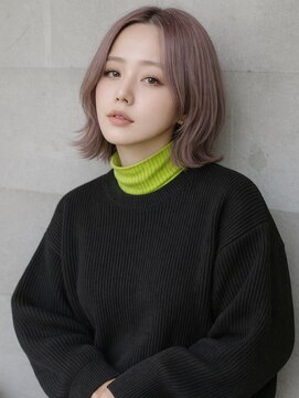 【Arno】ボブレイヤー/ハッシュカット/ピンクグレージュ