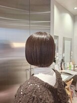 オーガニック リブ 川越(organic+live)&nbsp;冬の柔らかな質感◎丸みボブ×オリーブベージュ