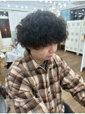プードルパーマメンズアフロ波巻きツイストスパイラルパーマ