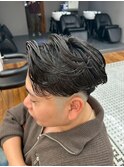 表参道駅MEN’S/ニュアンスパーマ/刈り上げセンターパート