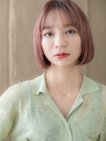 カバーヘア イヴ 戸頭店(COVER HAIR EVE)&nbsp;顎ラインボブ/小顔ボブ/スモーキーピンク/スモーキーカラーe