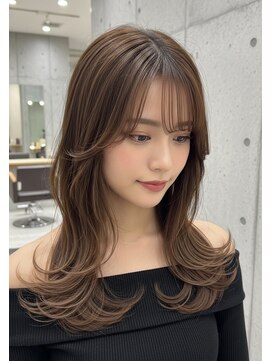 個室型美容室 グルグル 表参道店(GULGUL) くびれレイヤー/シースルーバング