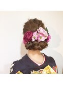 【Cormarche】同系色花飾り☆アップアレンジ