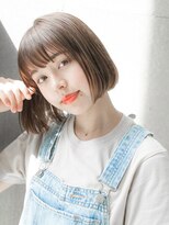 ルティア(Lutia) 切りっぱなしボブ ショコラブラウン シースルーバング☆