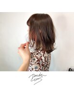 パドトロワ(Pas de trois)&nbsp;新潟×ロブヘアー×春カラー×ピンクブラウンカラー