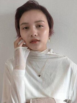 アレンヘアー 京橋店(ALLEN hair) くすみピンクカラー×小顔ヘア