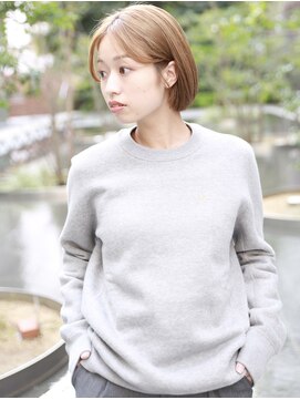 マッシュアンドマッシュアヴェダ ららぽーと福岡店(mash&mash AVEDA) シンプルボブ・髪質改善・白髪ぼかし・ミルクベージュ