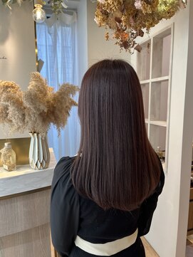 アンド ラ ブランシュ(&.La Blanche) イメチェンヘアスタイル/フェミニンロング/ダークアッシュ/大宮