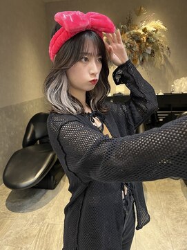 ロンド レア 天神大名店(Lond Le’a) ミルクティーベージュ/ダブルカラ/ケアブリーチ/くびれヘア/天神