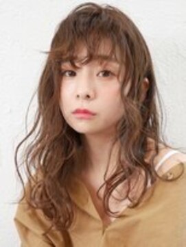アース 川崎店(HAIR&MAKE EARTH) うざバングが可愛いロングスタイル
