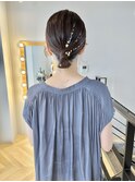 ヘアセットヘアアレンジシニヨン二次会パーティー大人美人