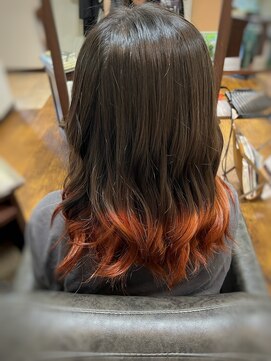 ウィズ(WITH) グラデーションカラー 裾カラー オレンジカラー