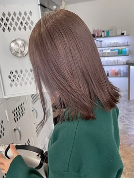 リムレスバイサンク 万代 新潟駅(LIMLESS by cinq) ミルクティーベージュダブルカラーインナーカラーハイライト