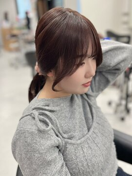 ベレーザシェルト(Beleza scelto) 13754黒髪くびれヘア髪質改善レイヤーカット韓国ポニーテール