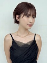 ロンドヴァリー 渋谷店(Lond vallee)&nbsp;ワインレッド×ミニボブ