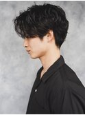 〈k32〉センターパートアップバングツーブロックメンズスパイラ