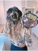 ハーフアップ