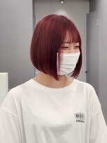 エニフォーイーストハム(Eni for eastham)&nbsp;ブリーチ/デザインカラー/ボルドーカラー/ボブ/ショートボブ