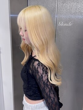 ベレーザ 渋谷(BELEZA) 15757ブリーチ＆ダブルカラーホワイトブロンドアッシュブロンド