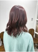 ふわっと秋色ミディアムヘア
