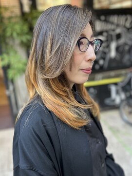 サロン ハナノ(Salon Hanano) レイヤーカットハイライトバレイヤージュアクセントカラー