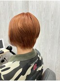すっきりショート×オレンジカラー