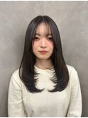 ざくざくレイヤー×暗めの透明感カラー)-川西/宝塚