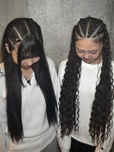 モシャス(MOSHASU)&nbsp;【派手髪】体育祭コーンロウ【エクステ】