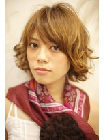 ブーケ(BOUQUET)&nbsp;明るめのカラーでもダメージの少ないパーマのボブ