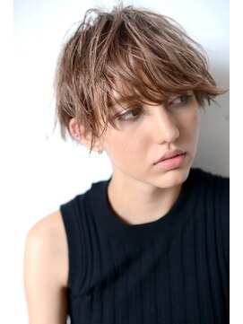 ベター(better) coral beige透け感short#1