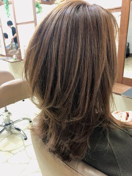 ルームガーデン 小田急相模原(RoomGarden) 【白髪染め】明るめのナチュラルブラウンでハイライト風